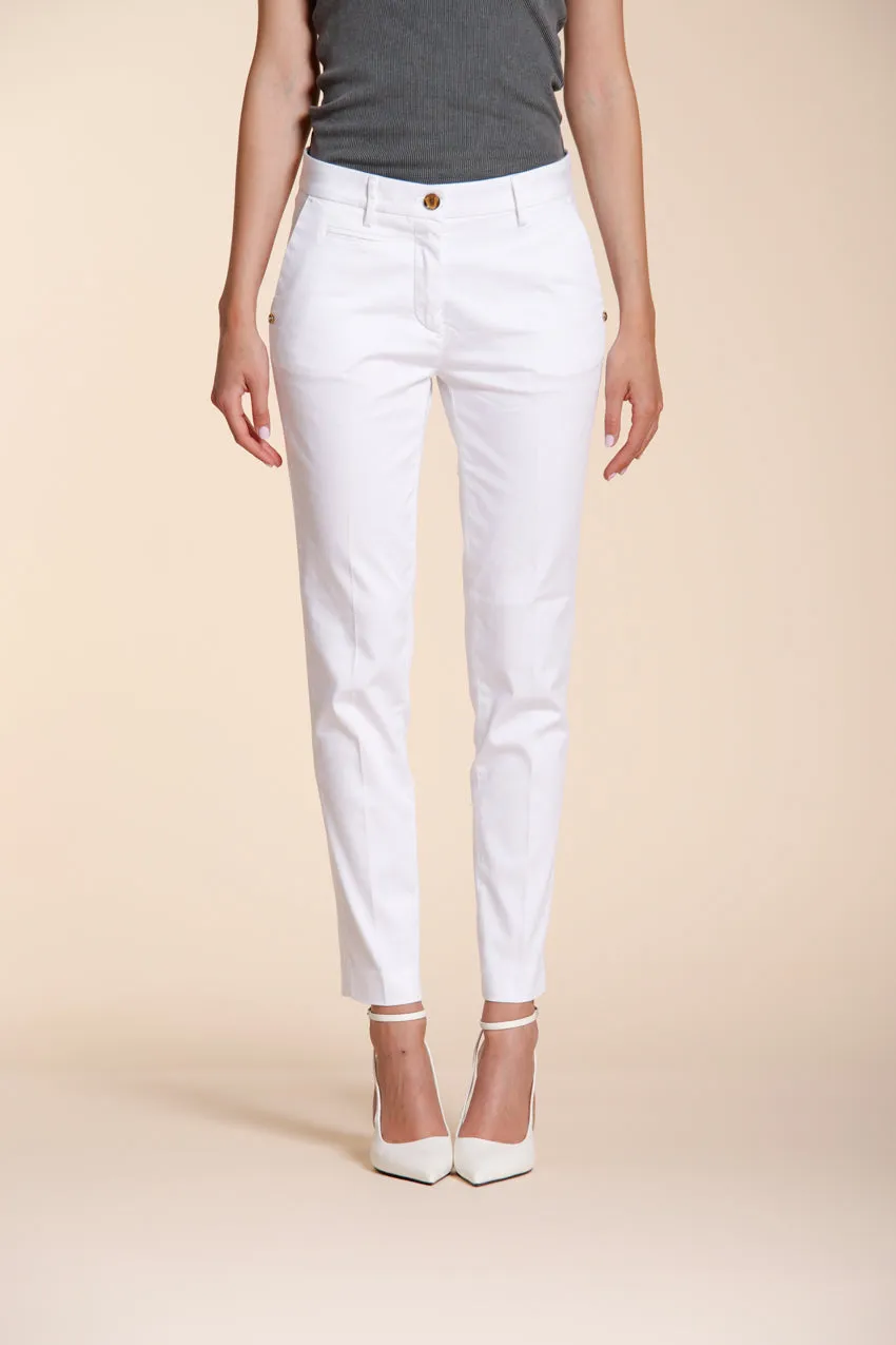 Mason's New York Slim chino donna bianco slim
