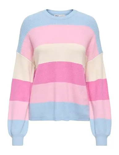 ONLY Onlibi maglione blu cachemire S