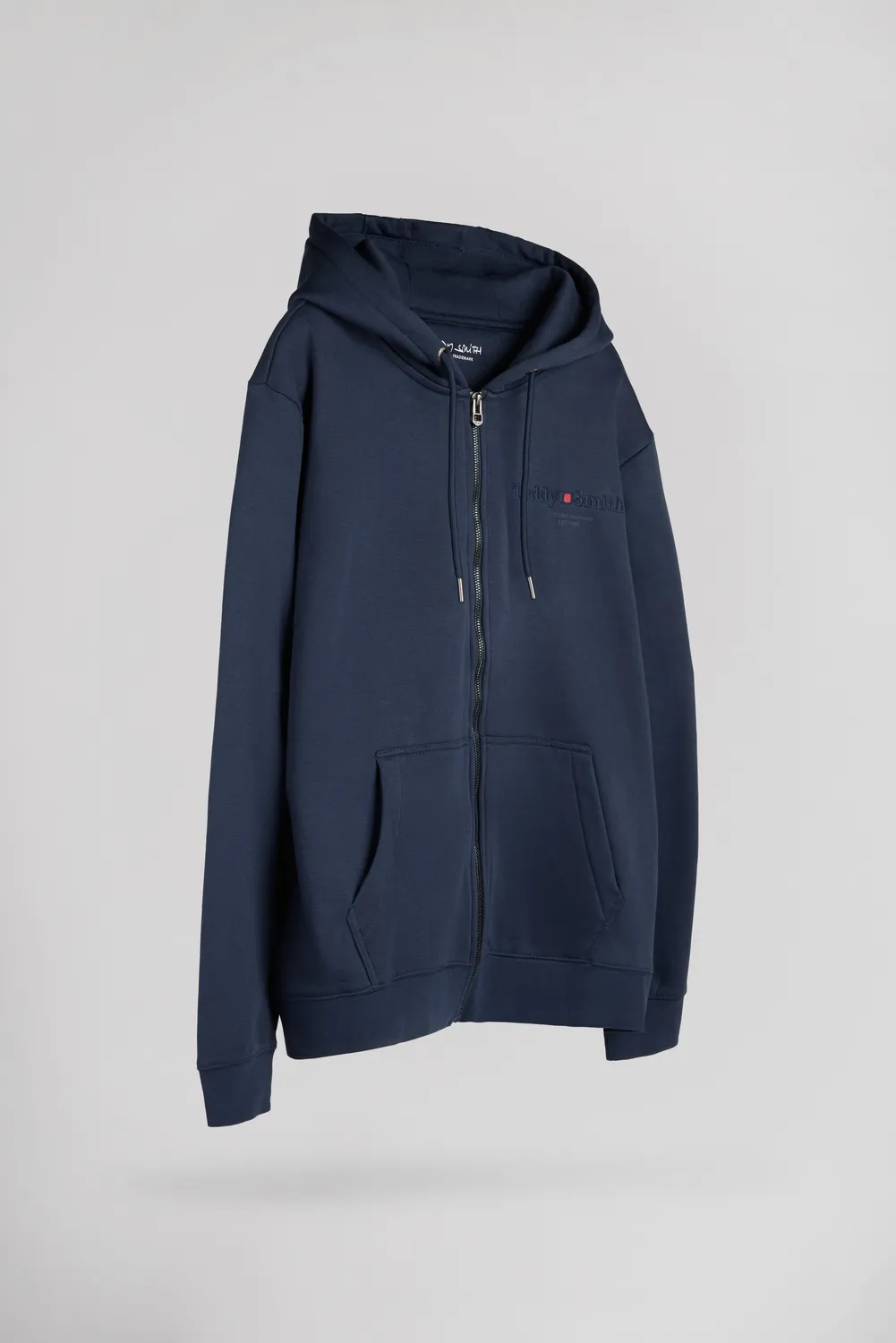 Teddy Smith Giclass Jim HZ felpa zip cappuccio blu navy uomo