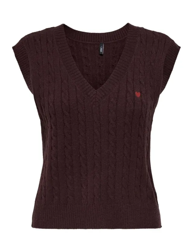 ONLY Onlkatia SL Cable V-Neck Gilet Donna Taglia S Scollo a V