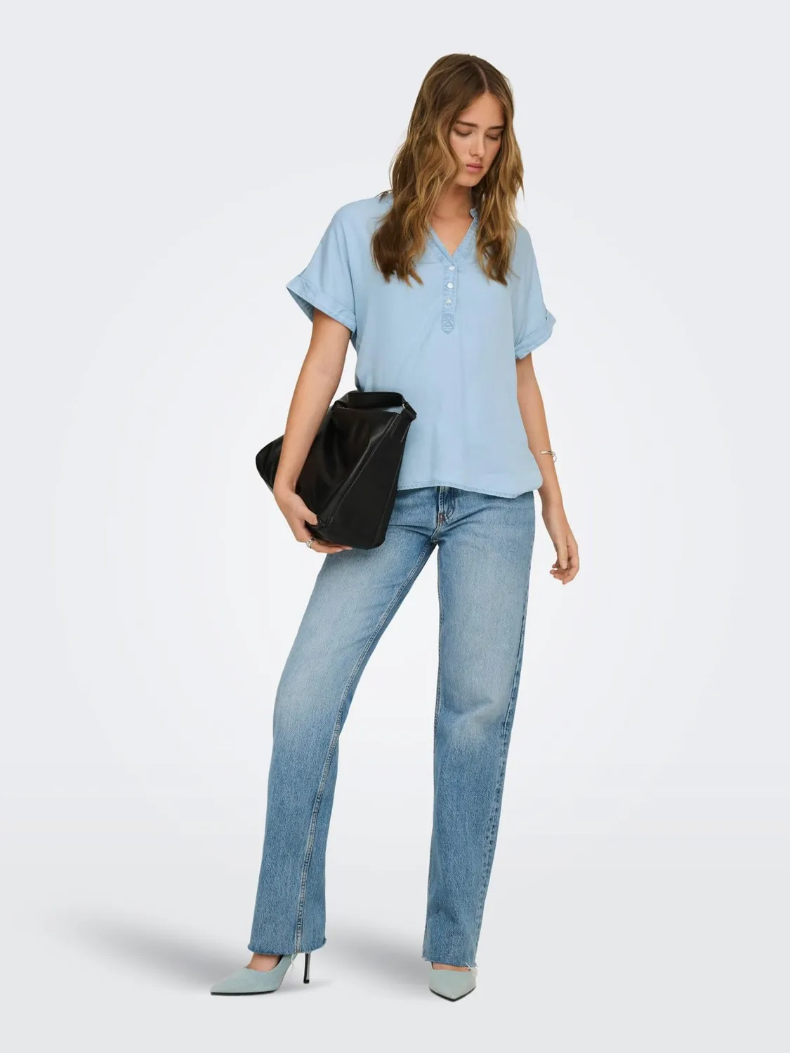 ONLY Onlcharis Life camicia donna maniche corte