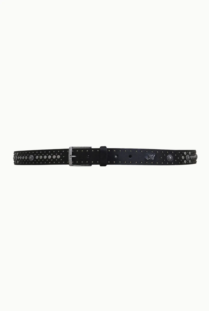 Mason's Boston CINX300 cintura pelle nera borchie
