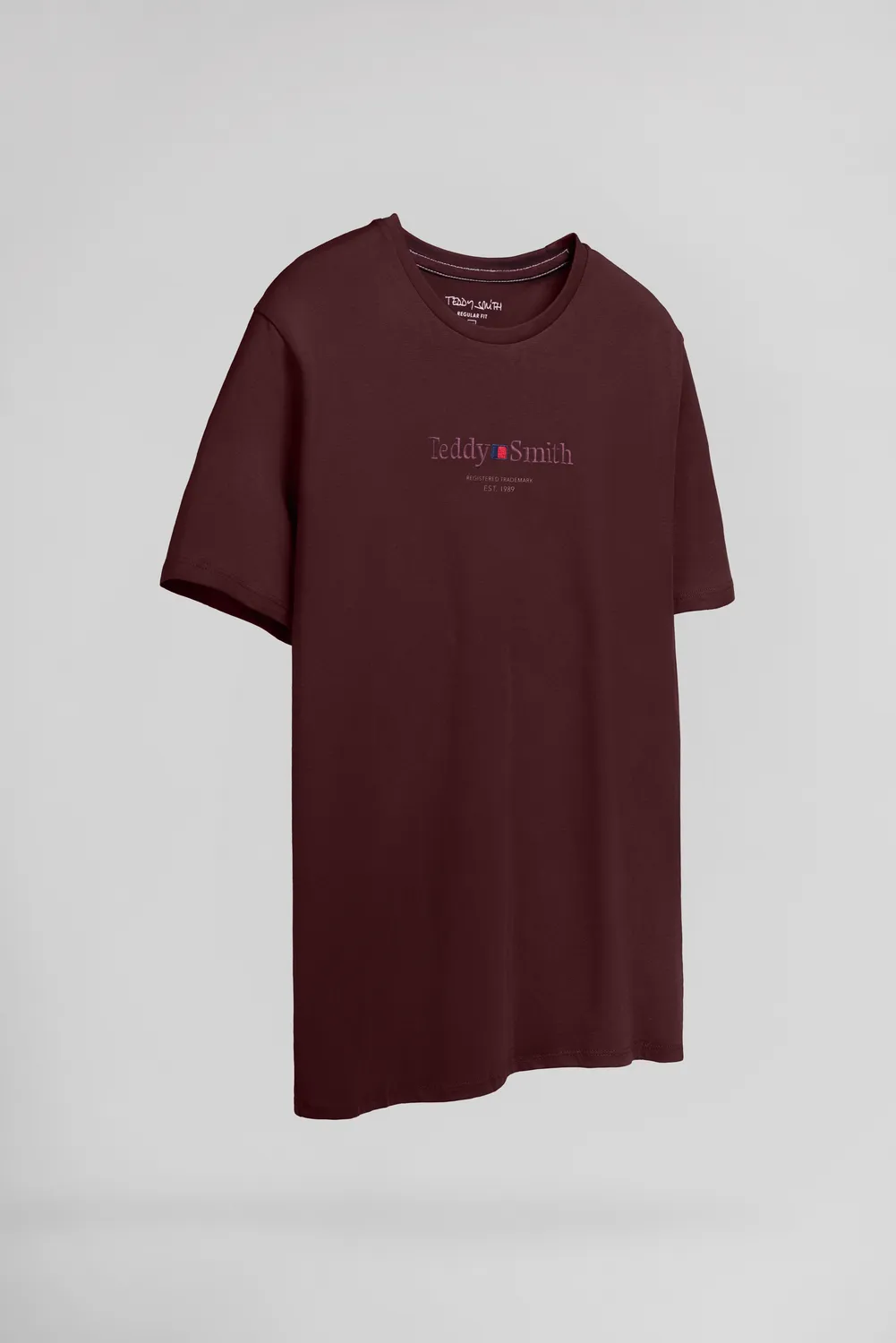 Teddy Smith T-Jim MC t-shirt Bordeaux Fonce cotone