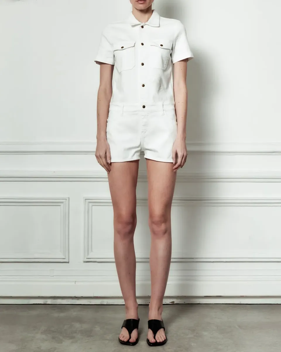 Acquaverde Therry tuta corta White denim