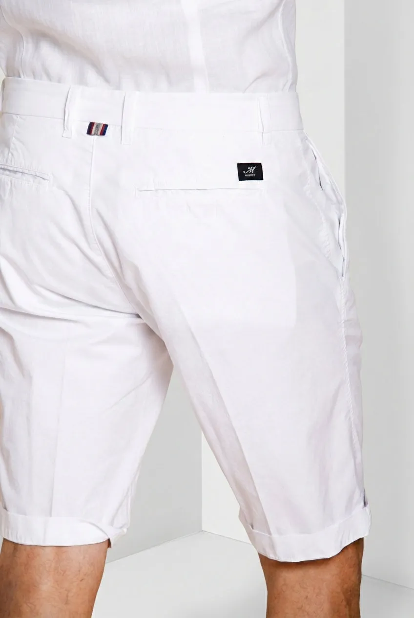 Mason's London bermuda uomo bianco regular stretch