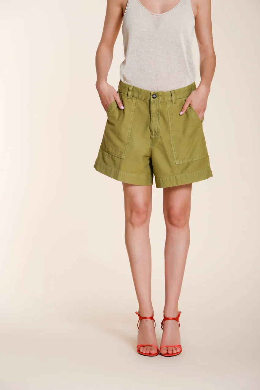Mason's Dallas bermuda cargo donna cotone verde acido