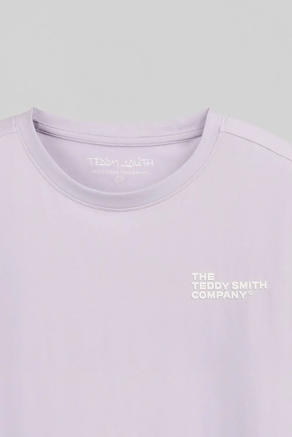 Teddy Smith T-Company JR t-shirt ragazzo lavanda elasticizzata