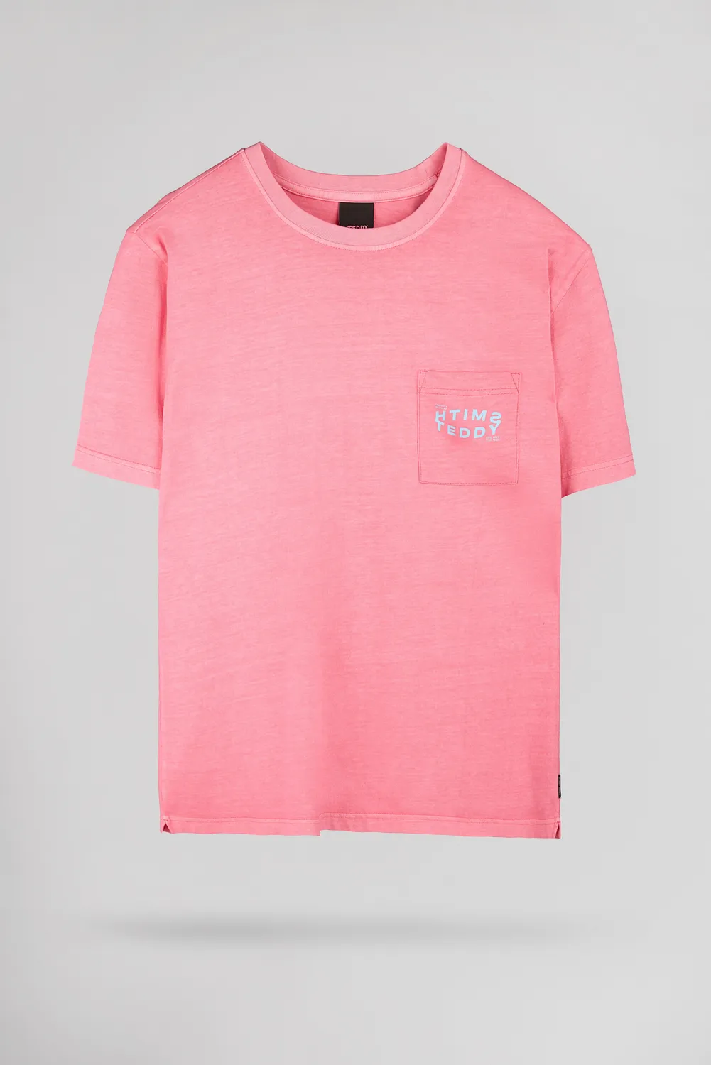 Teddy Smith T-Squad MC t-shirt uomo rosa vif delavé