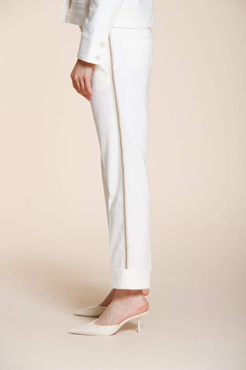 Mason's New York Carrot pantalone chino bianco jersey