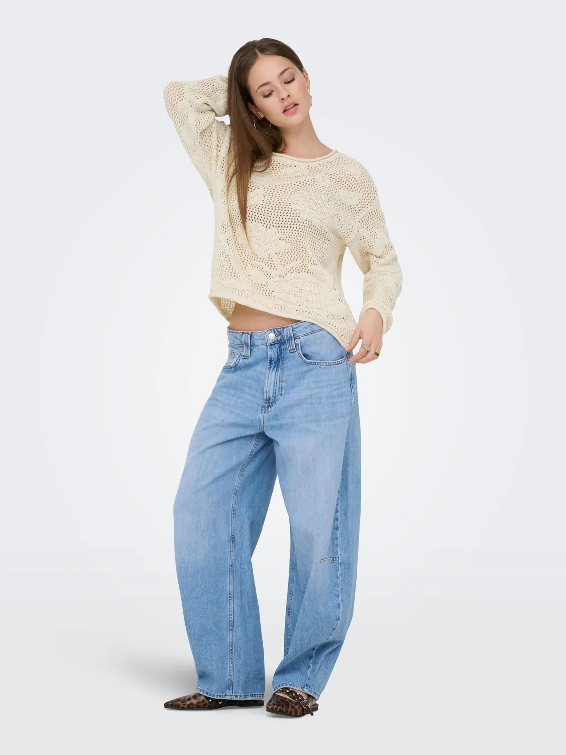 ONLY Onlseaside pullover ecru M