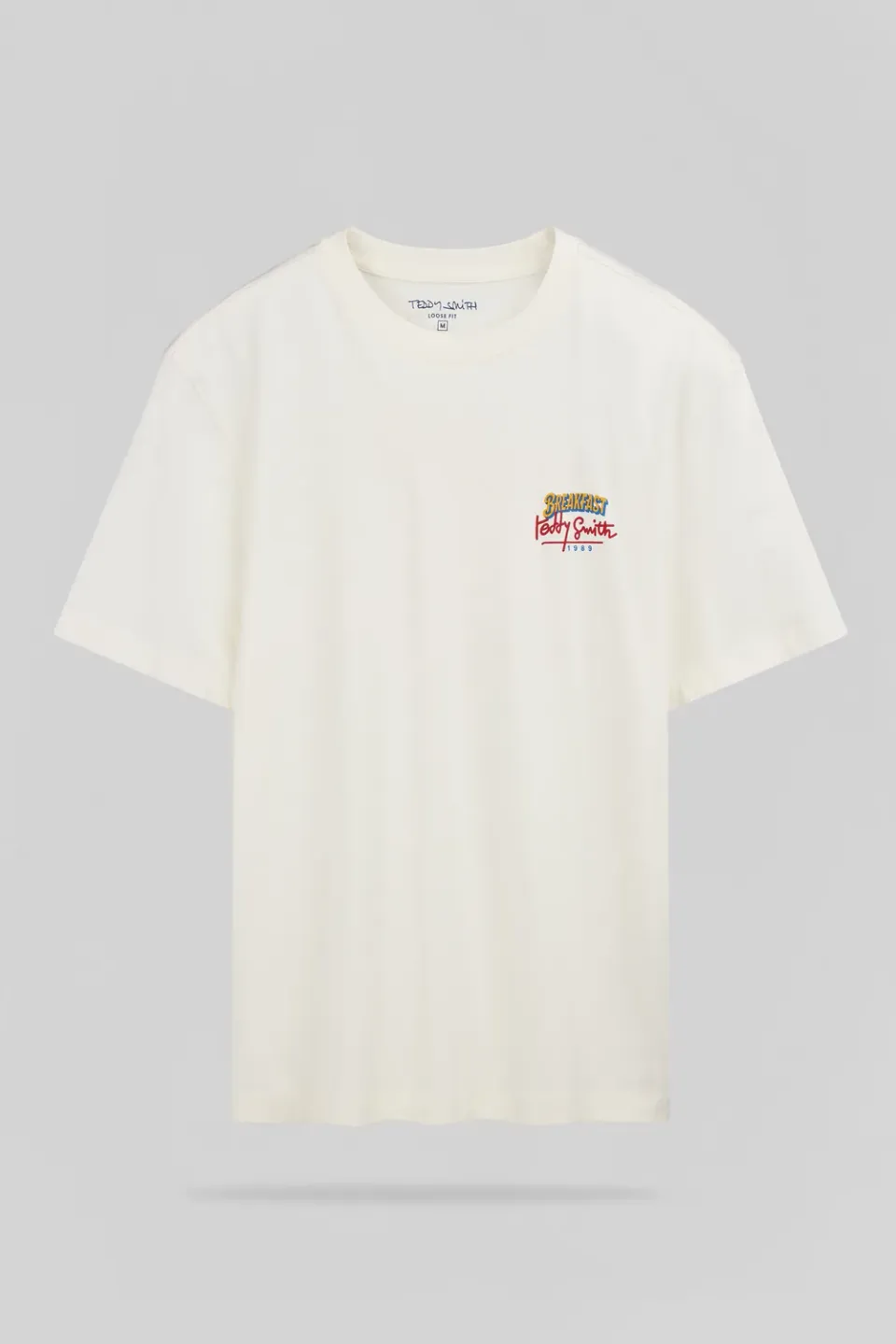Teddy Smith T-Breakfast t-shirt uomo bianca stampa diner
