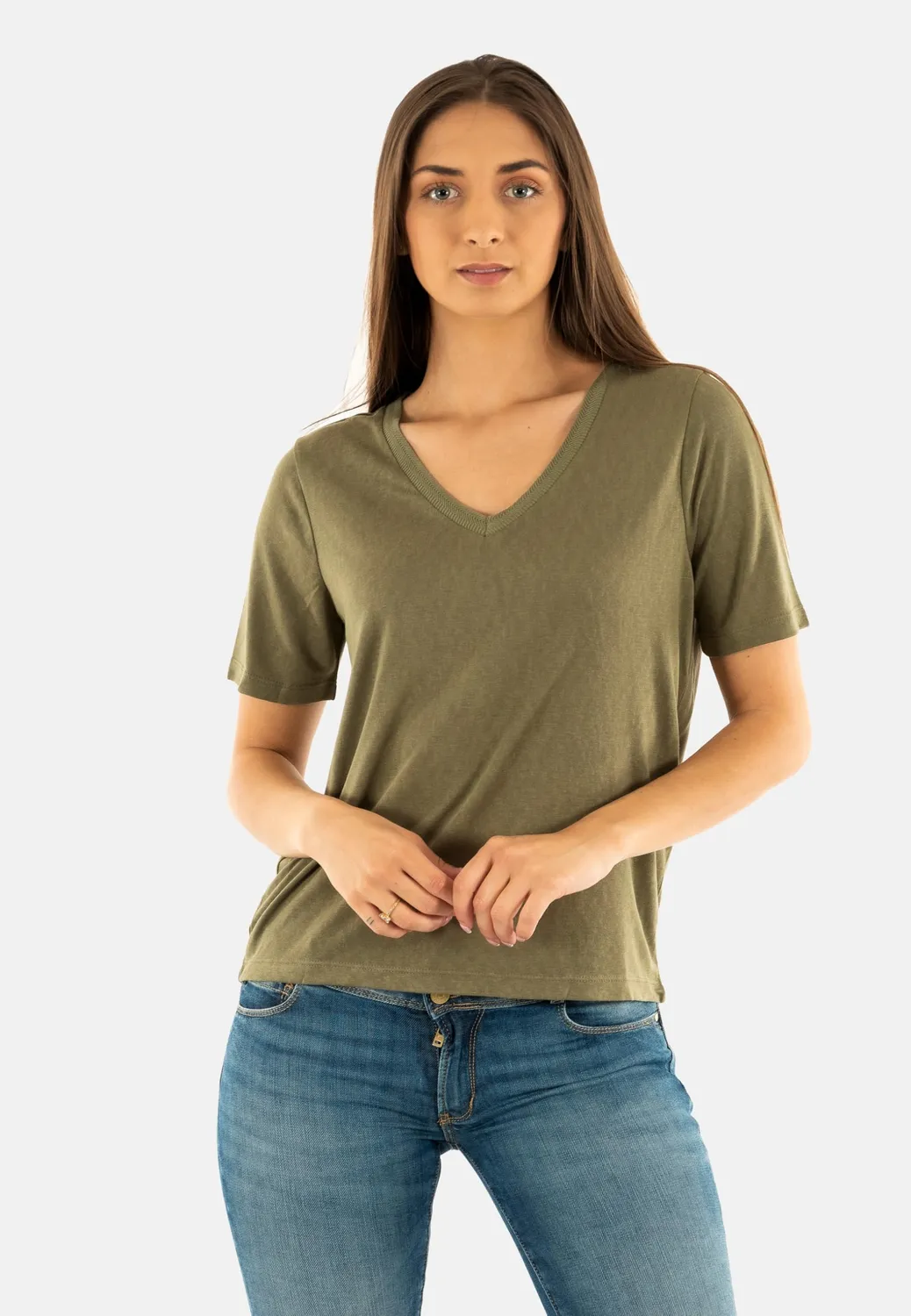 Only Onlelise t-shirt donna scollo V XL jersey