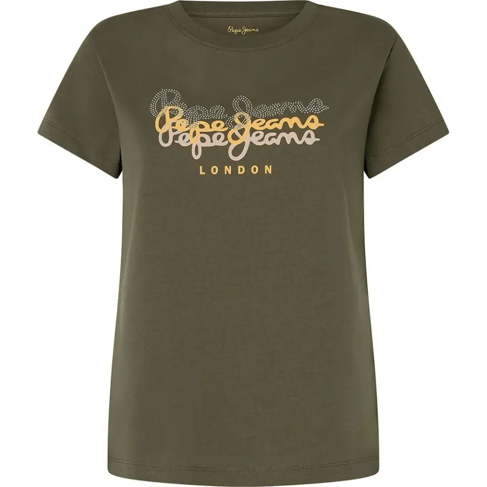 Pepe Jeans Galey T-Shirt Donna Bianca Loghi