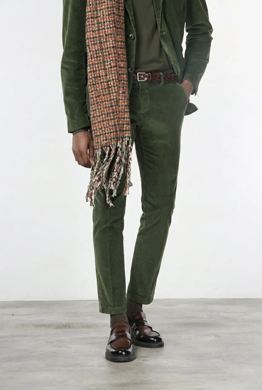 Mason's Milano pantalone chino verde bosco velluto 500 righe