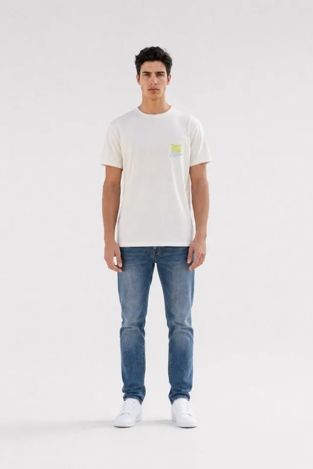 Teddy Smith T-Frans MC t-shirt uomo Middle White cotone