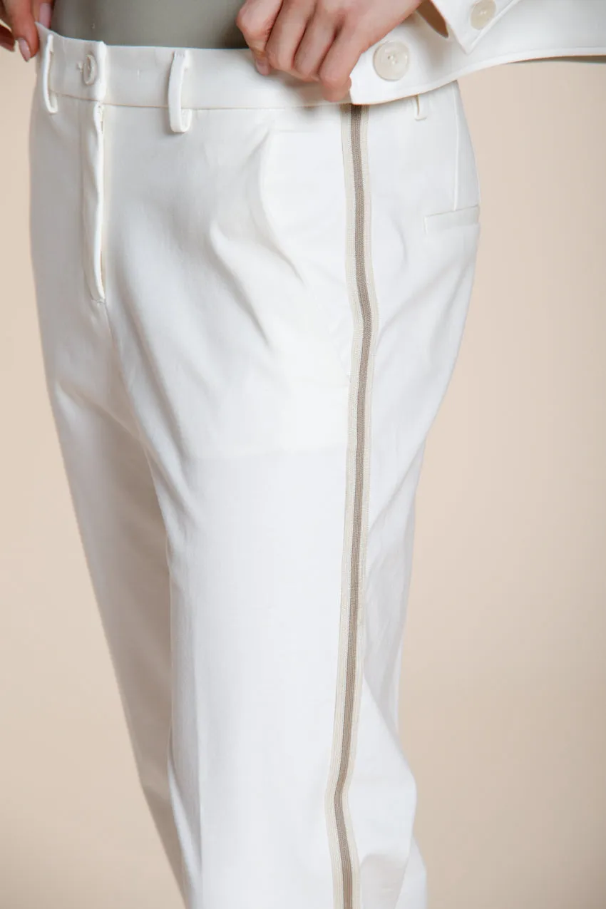 Mason's New York Carrot pantalone chino bianco jersey