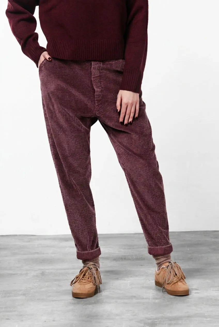 Mason's Malibu Jogger City chino donna vinaccia velluto