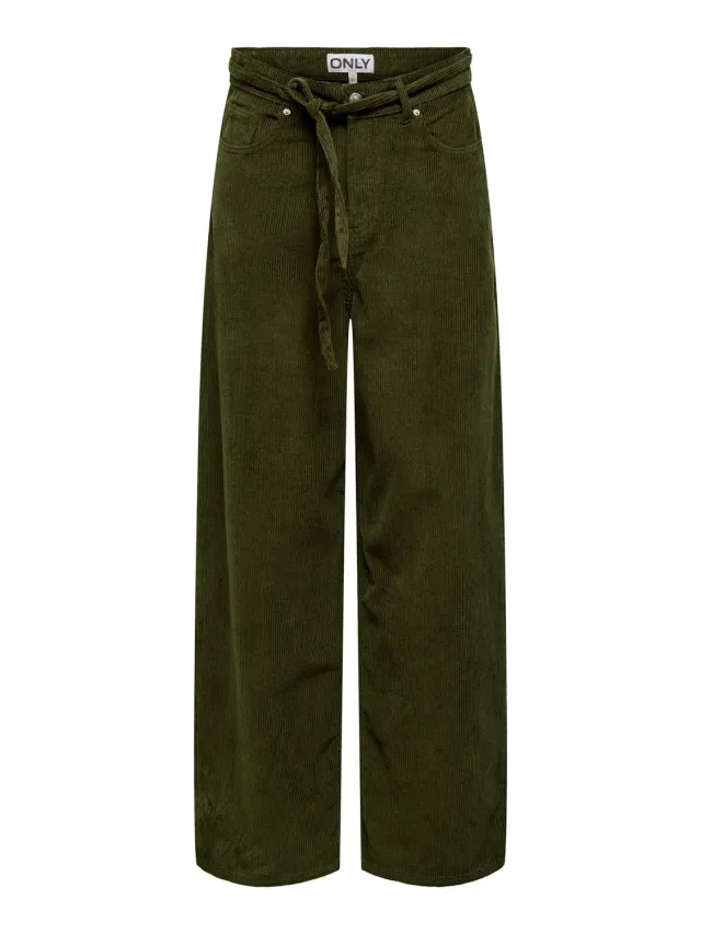ONLY Onlbleecker MW Pantalone Cord Cintura Donna