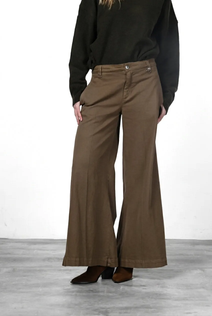 Mason's New York Palazzo pantalone chino tortora wide leg