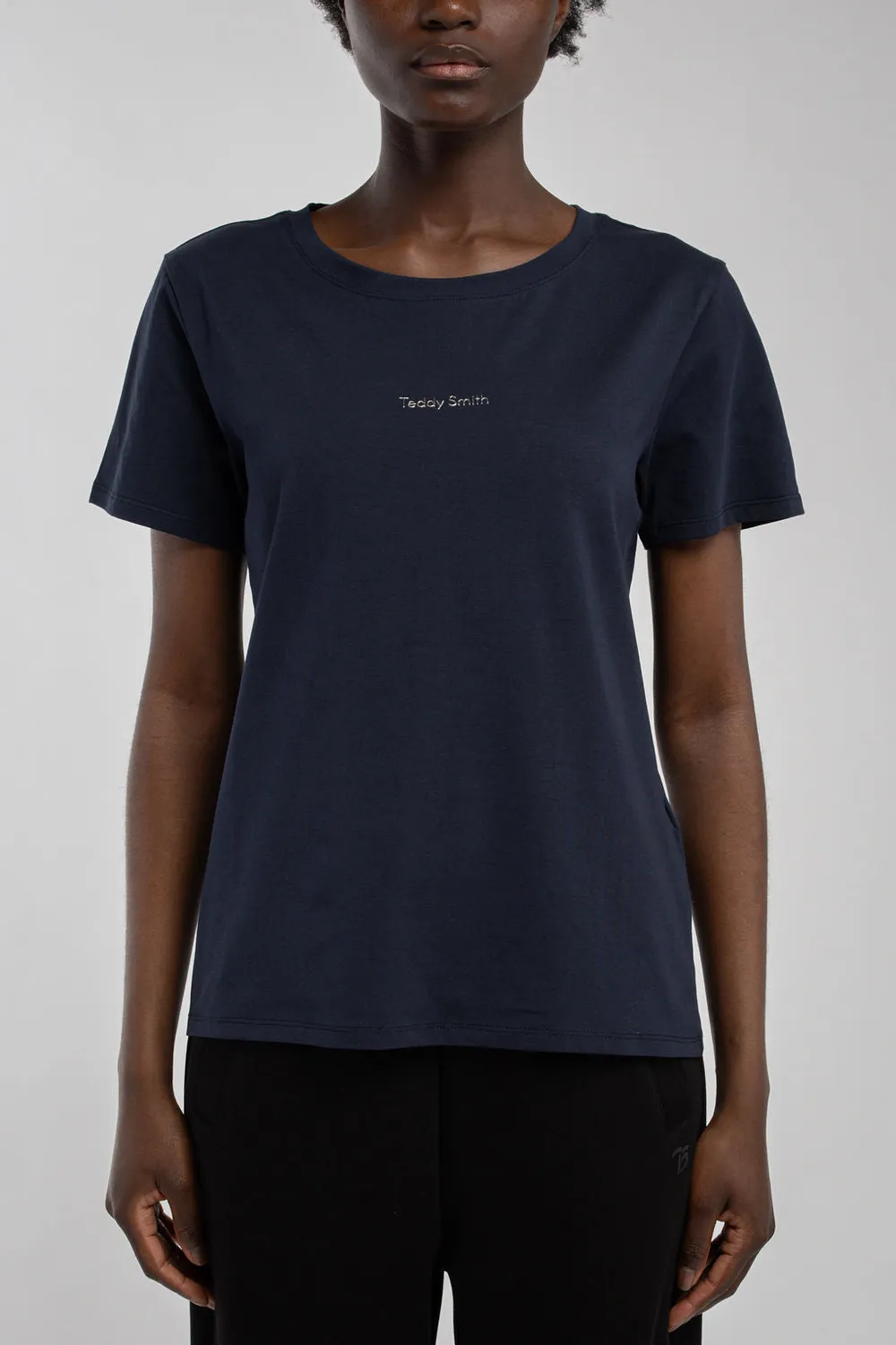 Teddy Smith T-Ribelle t-shirt donna total navy cotone