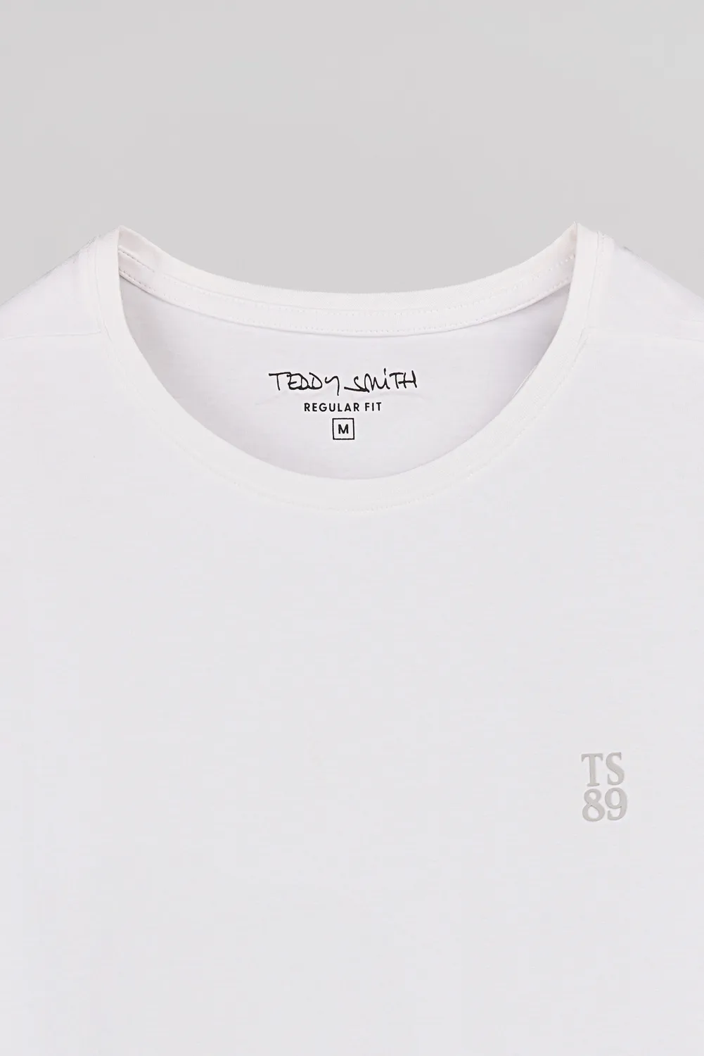 Teddy Smith Telo MC t-shirt regular bianca cotone