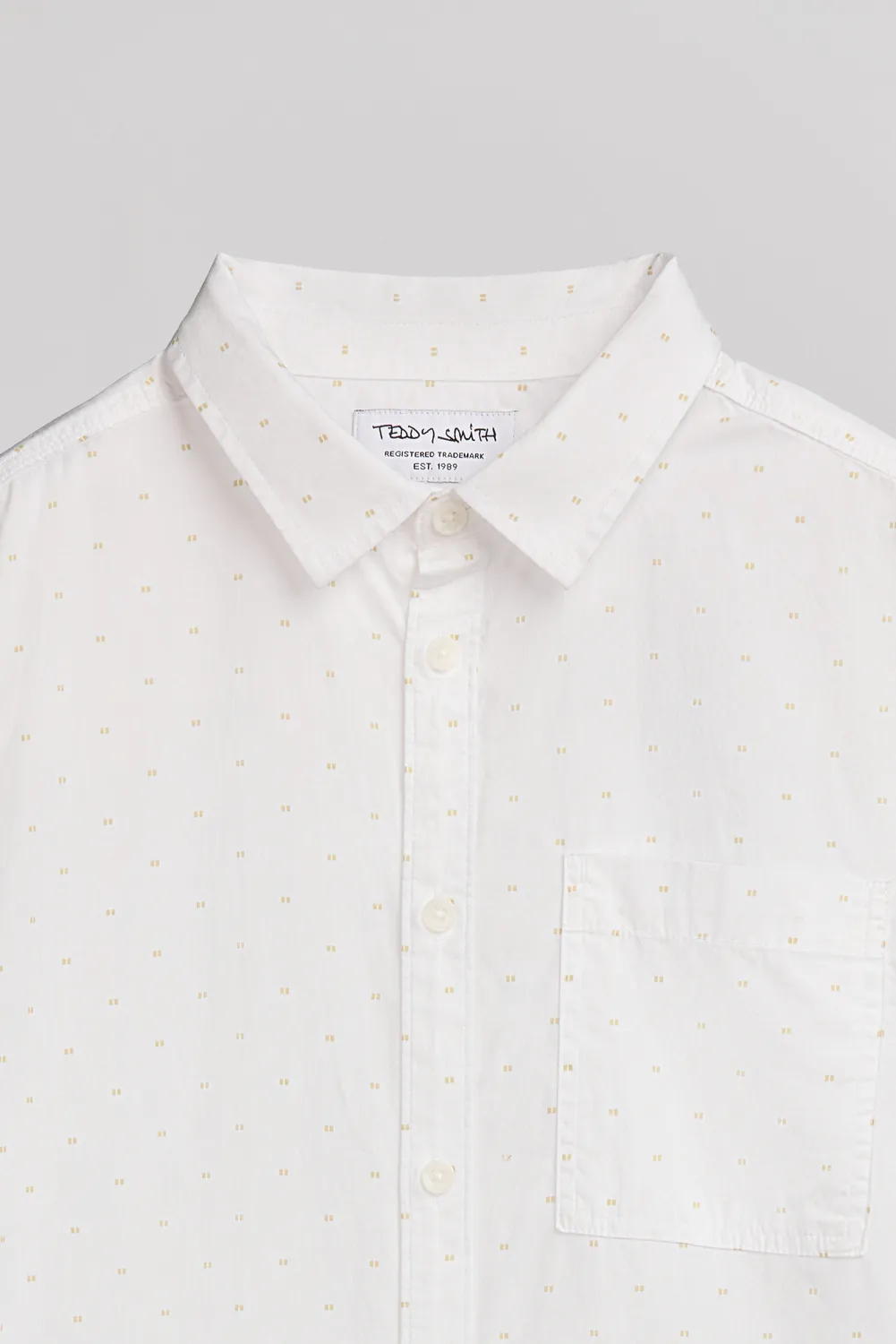 Teddy Smith C-Floral MC camicia ragazzo bianca floreale