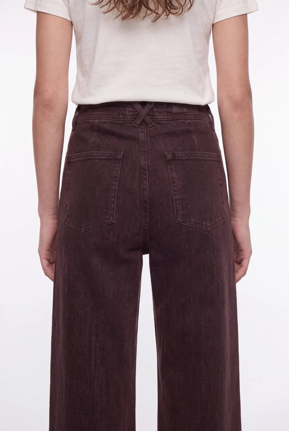 Teddy Smith P-Josefa jeans donna marrone scuro flare vita alta