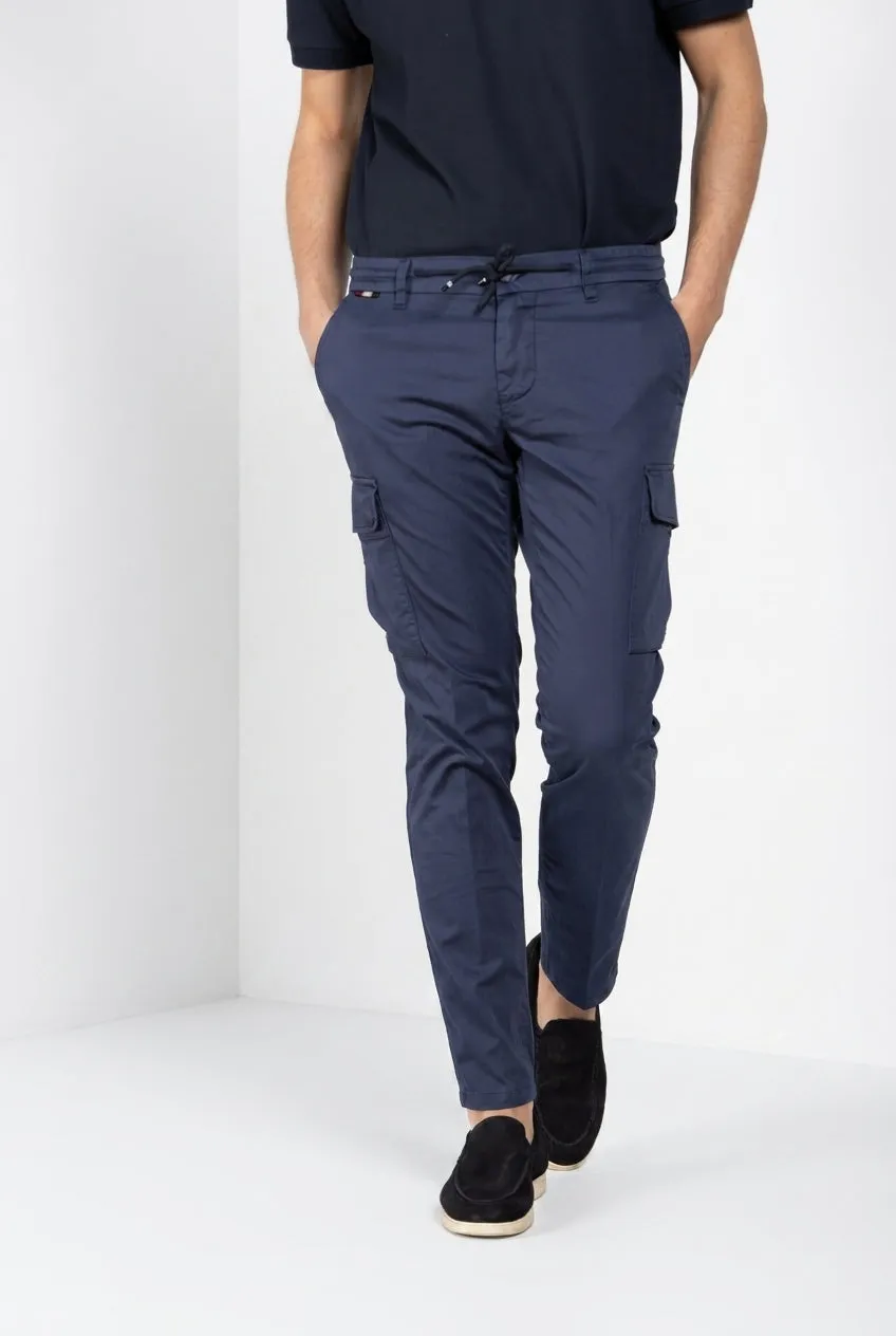 Mason's Chile Jogger cargo uomo blu navy extra slim