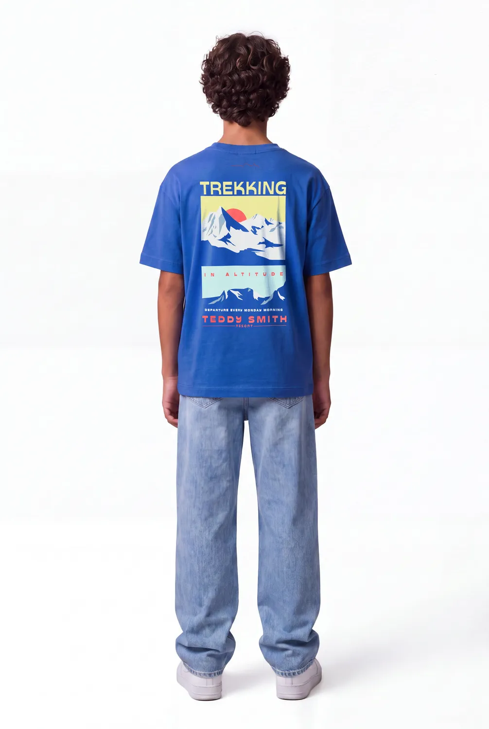 Teddy Smith T-Mountain maglietta bambino blu pep's montagna