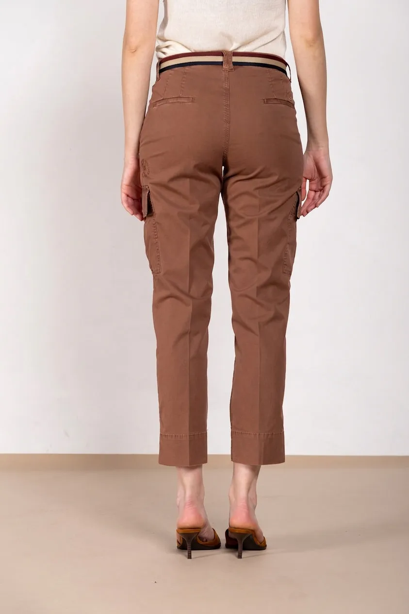 Mason's Marlene Cargo pantalone donna marrone scuro carrot