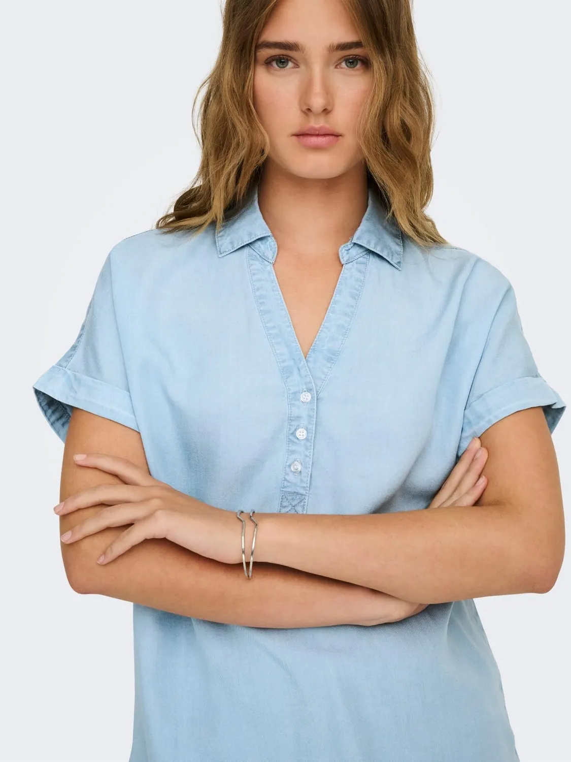ONLY Onlcharis Life camicia donna maniche corte