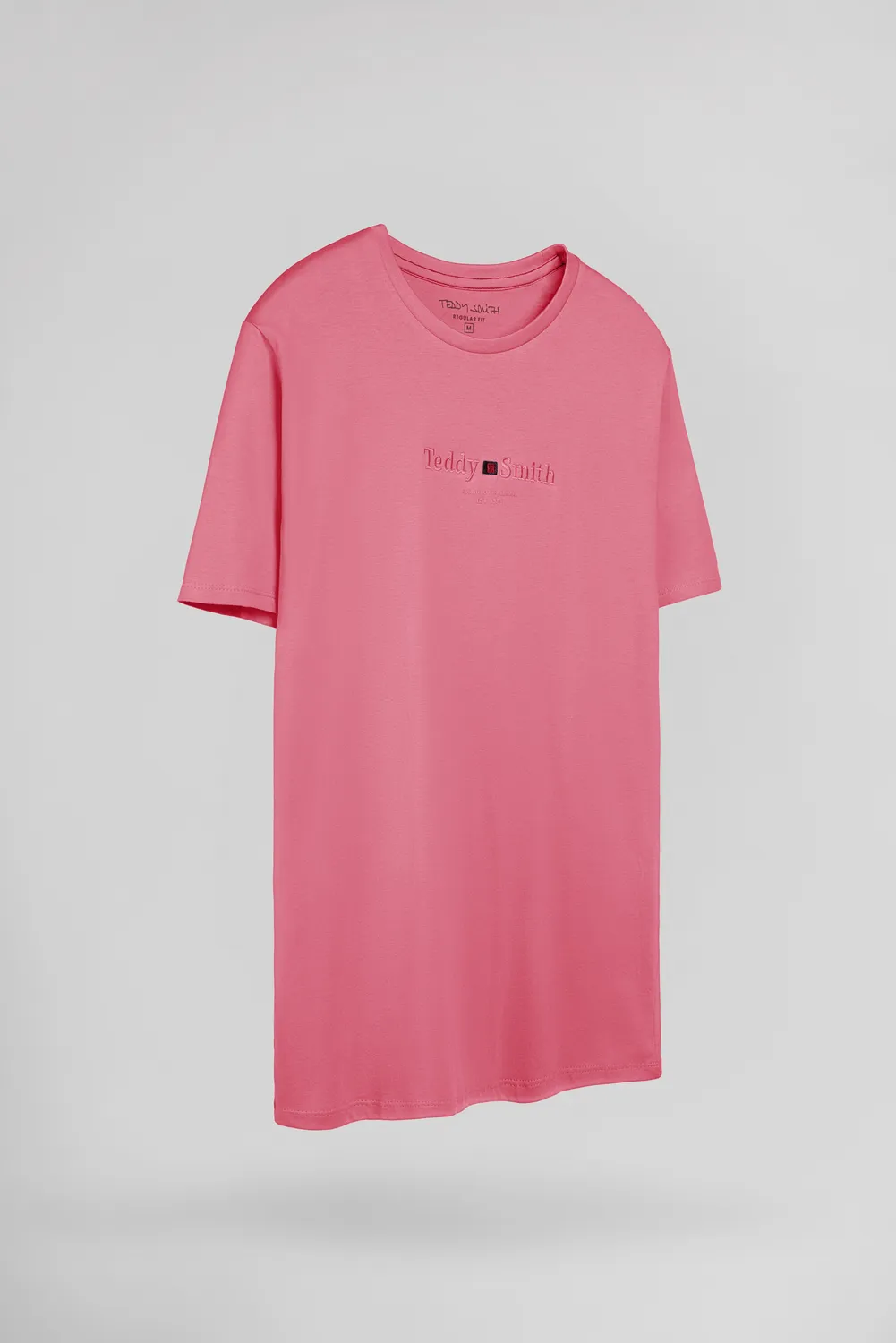 Teddy Smith T-Jim MC t-shirt girocollo rosa vivo