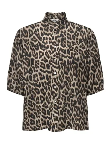 ONLY Onlaris Life 2/4 Camicia con Volant Peyote XS