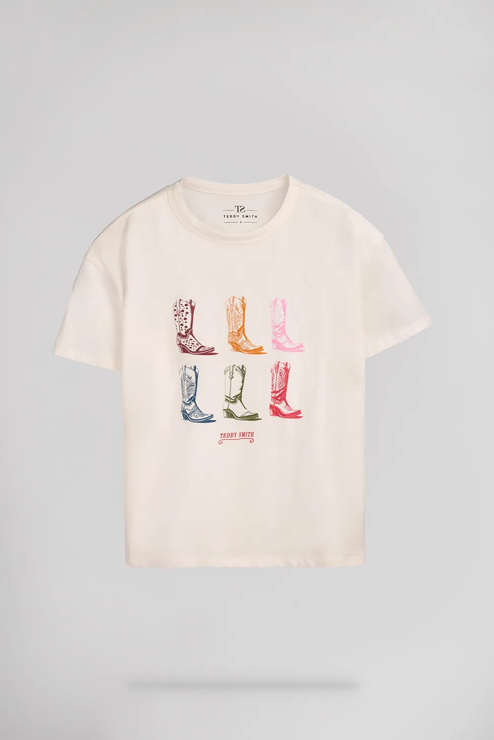 Teddy Smith T-Leya MC T-Shirt Donna Bianca Oversize 100% Cotone