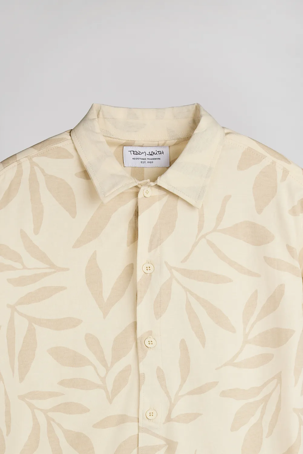Teddy Smith C-Aresk MC JR camicia floreale crema ragazzo