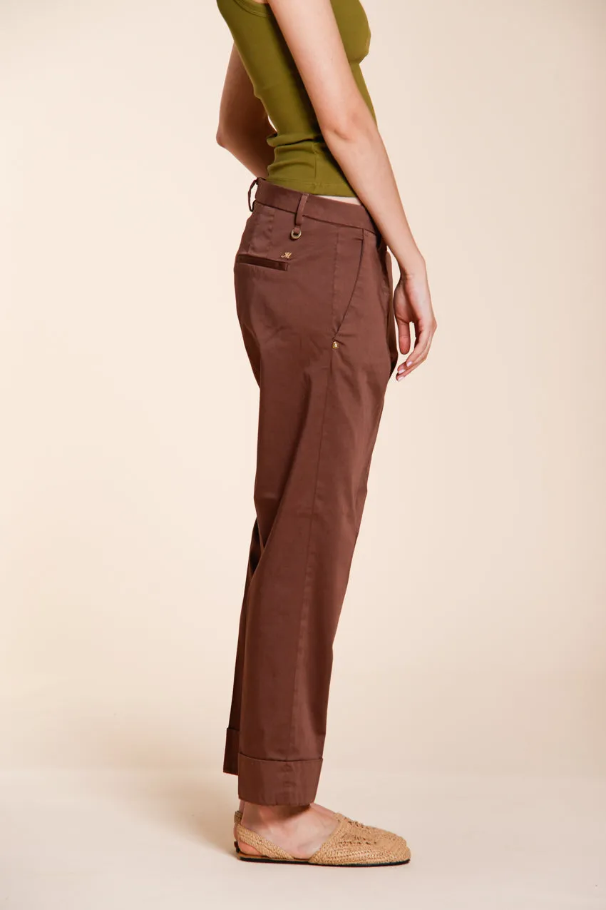 Mason's New York Carrot chino donna raso stretch marrone carrot