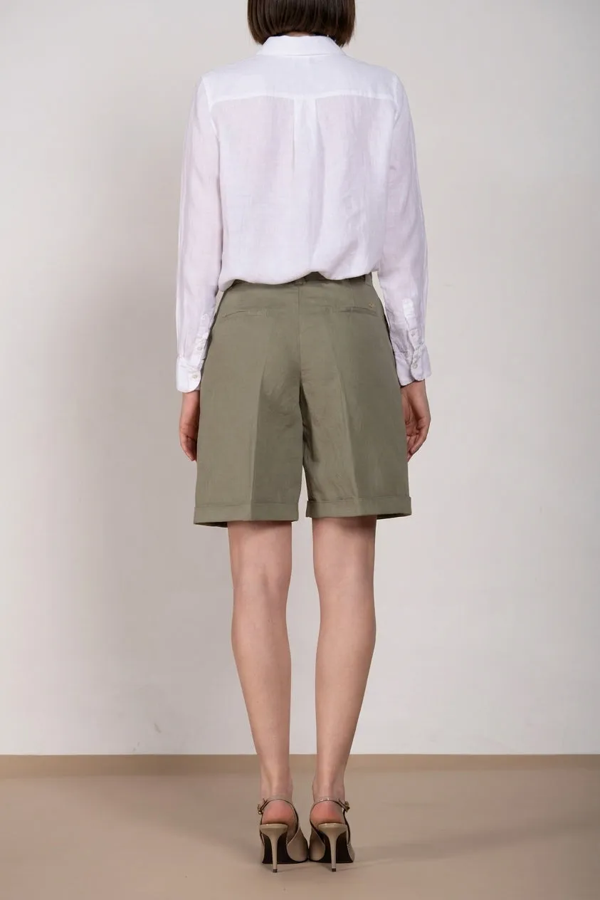 Mason's Brigitte bermuda chino salvia lino relaxed