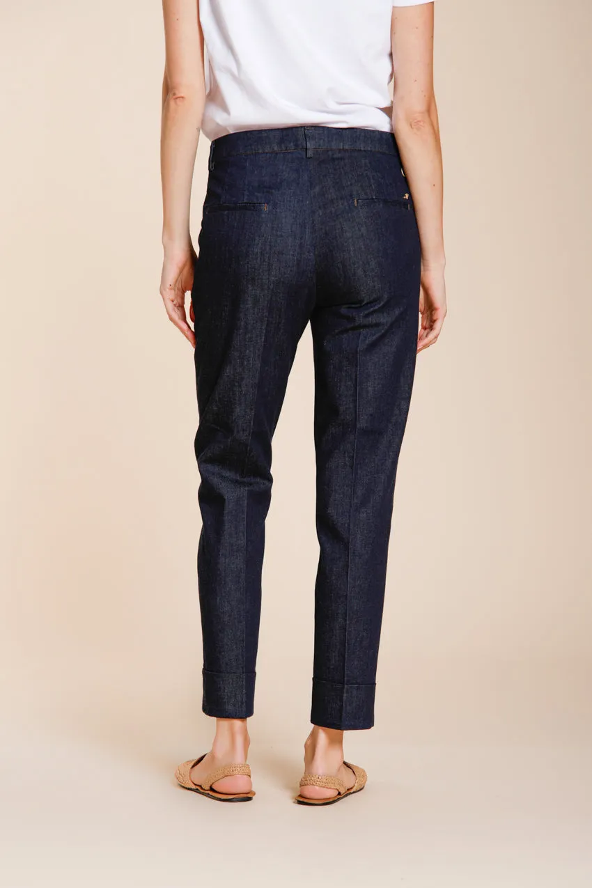 Mason's New York Carrot chino donna denim blu navy carrot