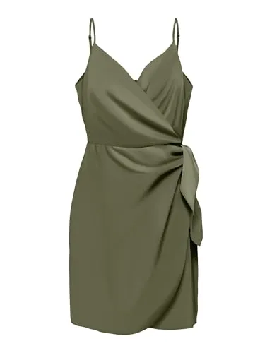 ONLY Onlalma Life ISA vestito donna incrocio nero