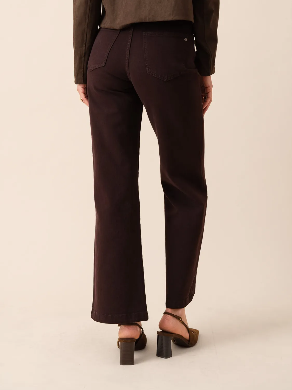 Oraije Mona jeans straight melanzana
