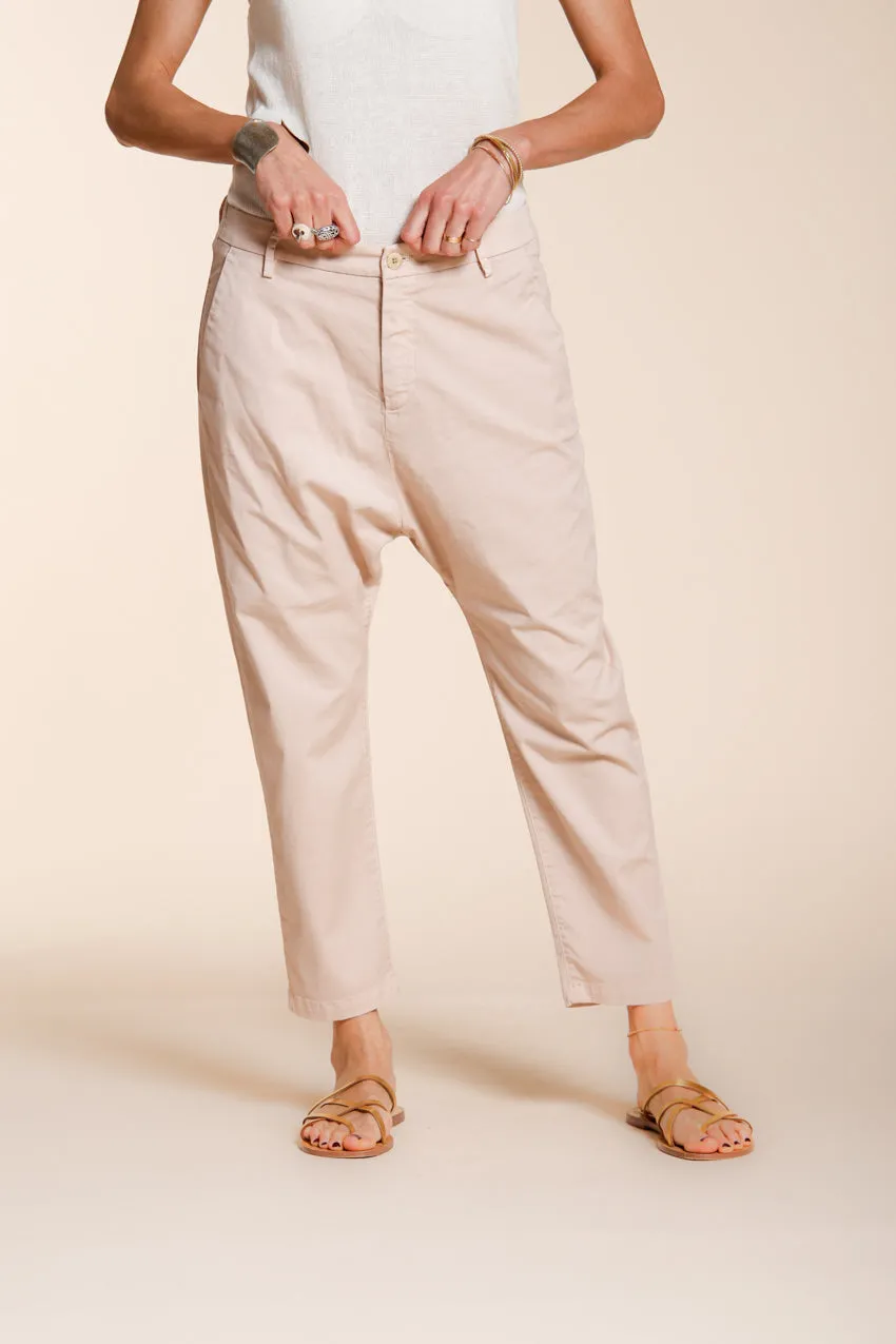 Mason's Malibu Jogger pantalone chino donna rosa carrot fit