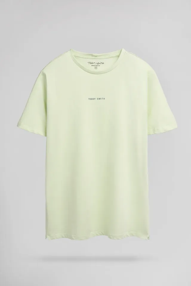 Teddy Smith T-Soy 2 MC T-Shirt Uomo Verde Nacre Cotone