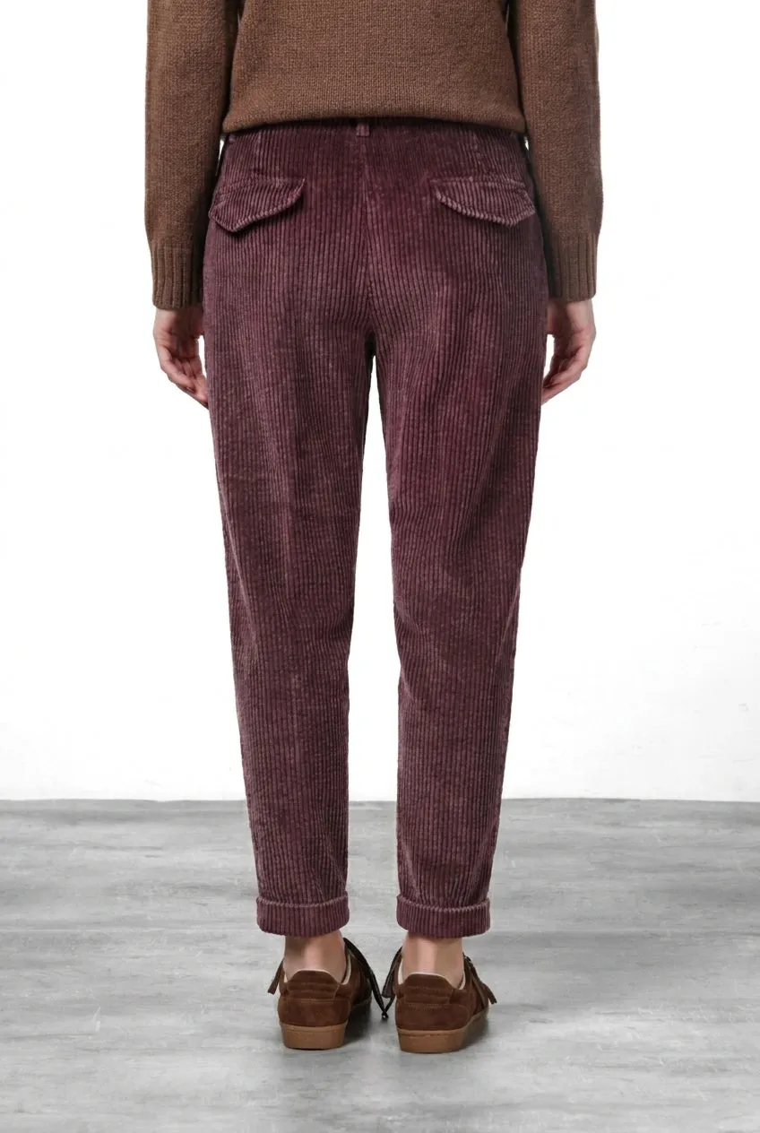 Mason's Malibu Jogger City chino donna vinaccia velluto