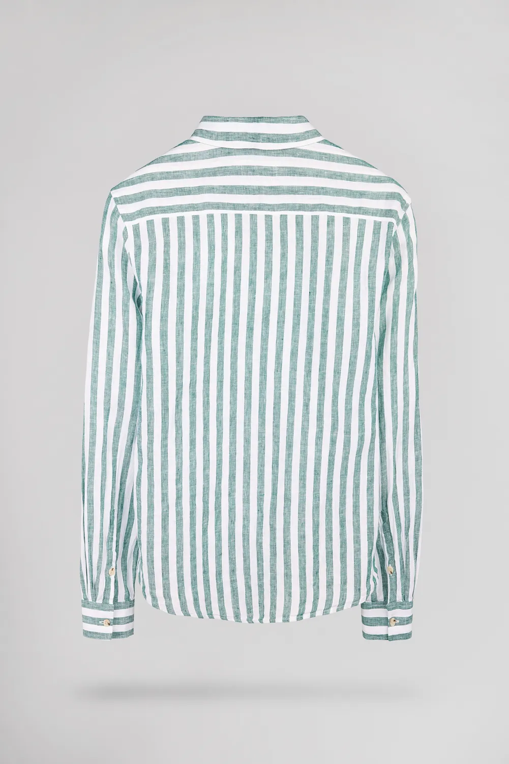 Teddy Smith C-Linen Stripe camicia lino verde forest uomo