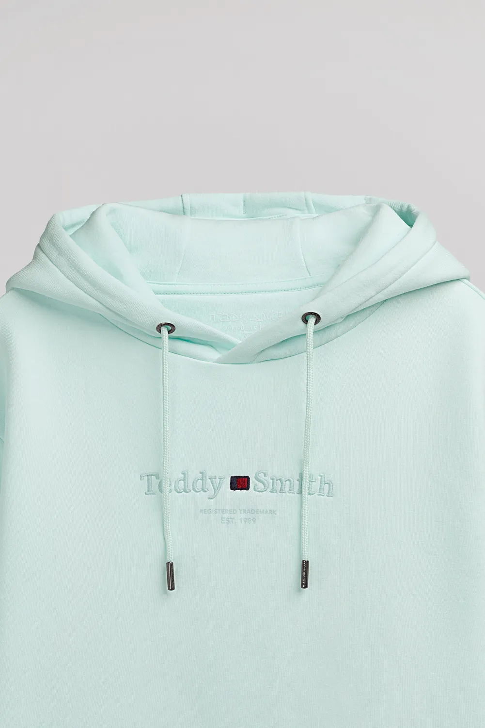 Teddy Smith S-Jim Hoody Felpa Cappuccio Uomo Menthol Classica