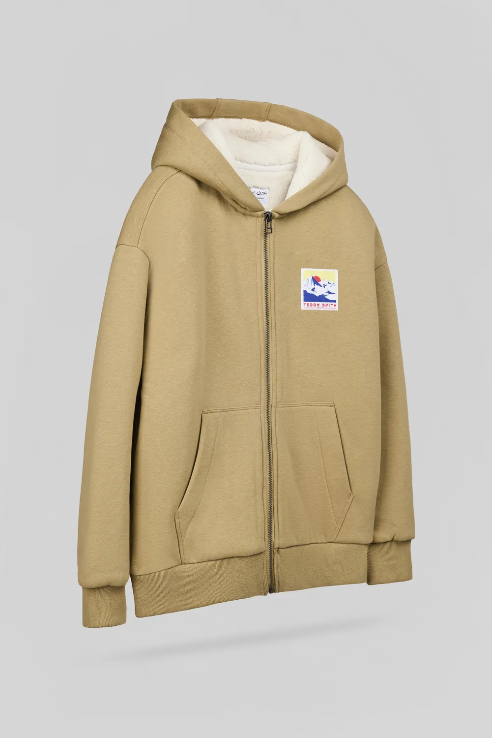 Teddy Smith Giclass Edan gilet ragazzo beige sherpa