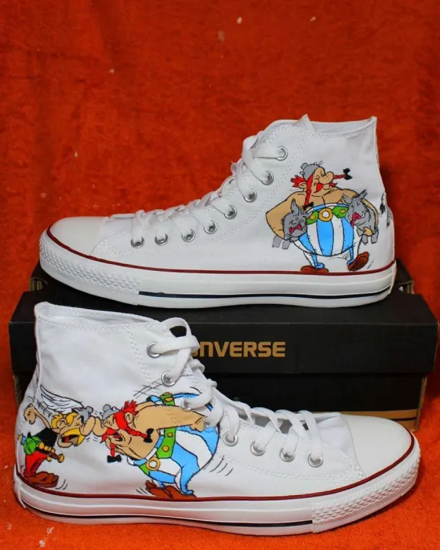 Never Say Never Converse All Star Asterix Obelix tela