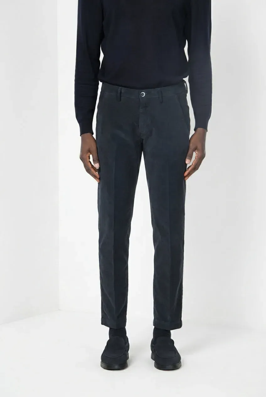 Mason's Torino pantalone chino velluto blu notte slim fit