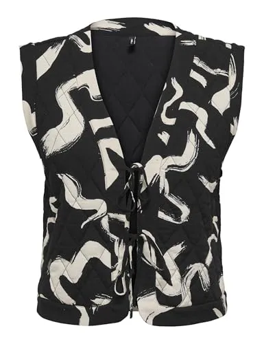 ONLY Onlnovella Quilt gilet donna M nero trapuntato