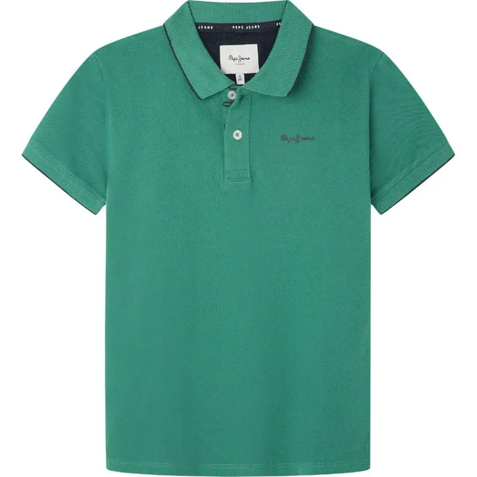 Pepe Jeans New Thor Polo Bambino 10 anni verde piquet